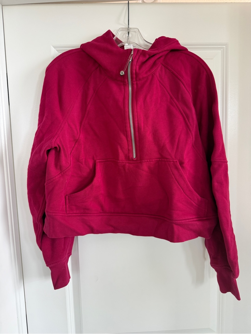 Lululemon Scuba Women’s Hooded Half-Zip Pullover Sweater - Raspberry